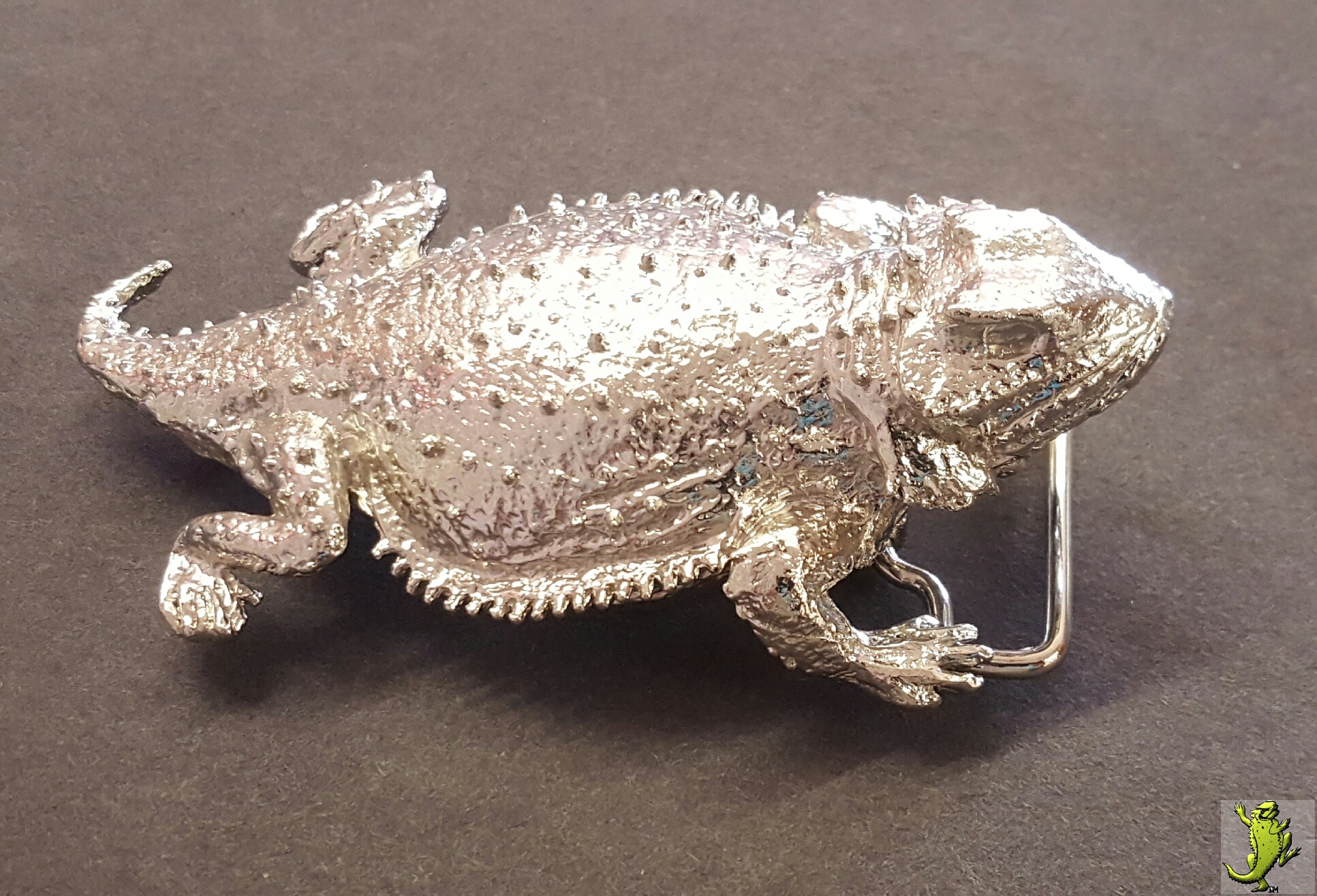 Horny Toad Large Belt Buckle - 4.5" - Click Image to Close