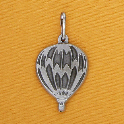 Pewter Balloon Car Charm - 1" on 10" Chain - Click Image to Close