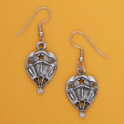 1" Balloon Earrings on French Hooks - Click Image to Close
