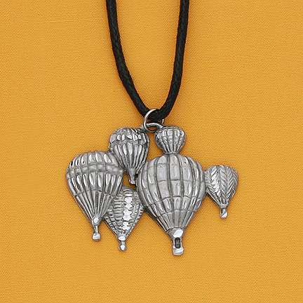 1.25" x 1.125" Mass Ascension Balloons Pendant on 18" Cord - Click Image to Close