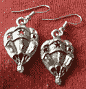 Pewter Diamond Cut Balloon Earrings