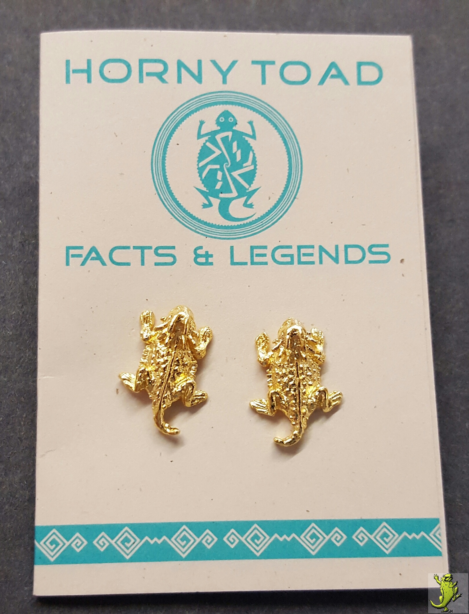 Tiny Toad Post Earrings - 1/2" - Click Image to Close