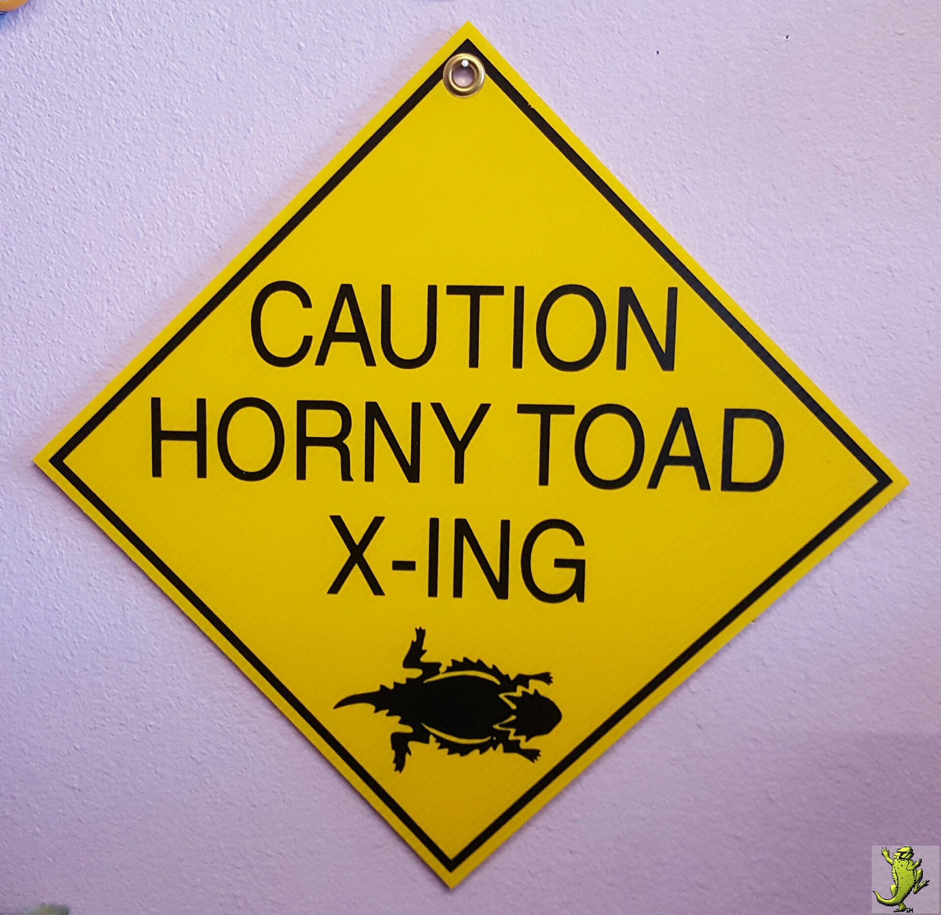 12" Horny Toad X-ing Sign - Click Image to Close