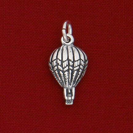 Sterling Silver Balloon Charm w/Design - Click Image to Close
