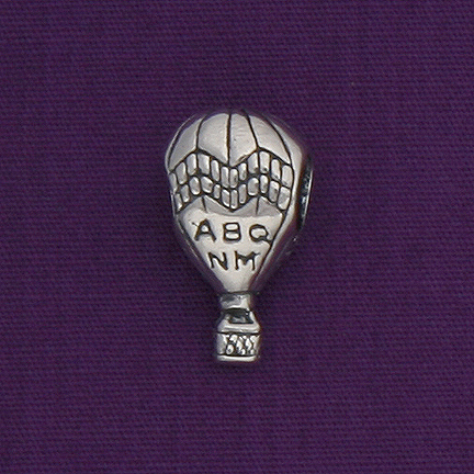 Sterling Silver ABQ NM Balloon Charm - Click Image to Close