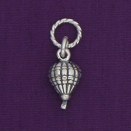 Sterling Silver 3D Balloon Charm on Carrier - Click Image to Close
