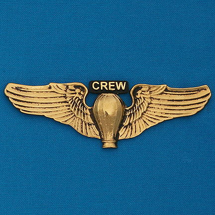 Large Pilot Wings with "CREW" - 3" - Click Image to Close