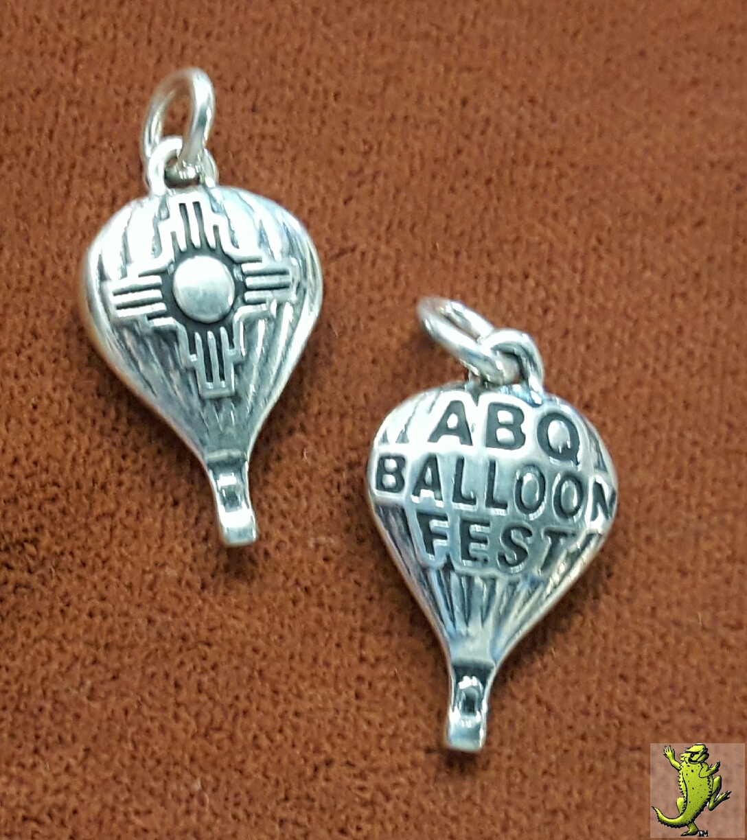 Sterling Silver Zia Balloon Fest (both sides shown) - Click Image to Close