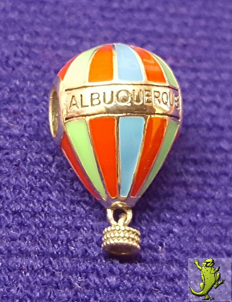 Sterling Silver Colorful ABQ/NM Cable Charm