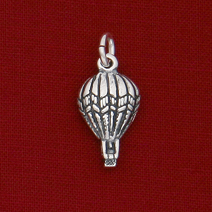 Sterling Silver Balloon Charm w/Design