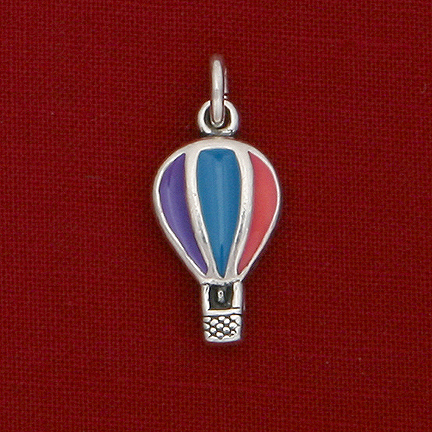 Sterling Silver Balloon Charm w/Enamel