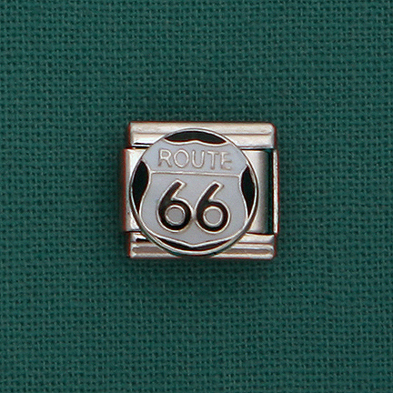 Stainless Steel Italian Charm - Route 66