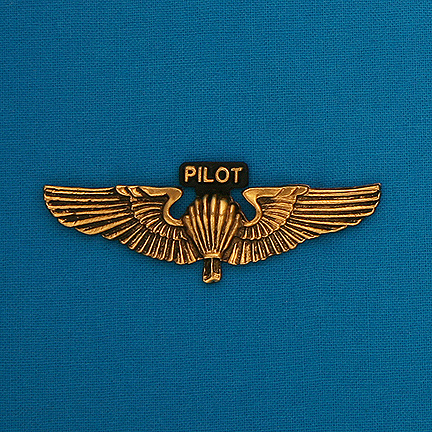 Small Pilot Wings Pin with "PILOT" - 2.5" Small Pilot Wings Pin with "PILOT" - 2.5"